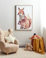 Obraz na płótnie MUCCIA 63 x 99 cm Motyw zwierzęcy Brązowy_891220