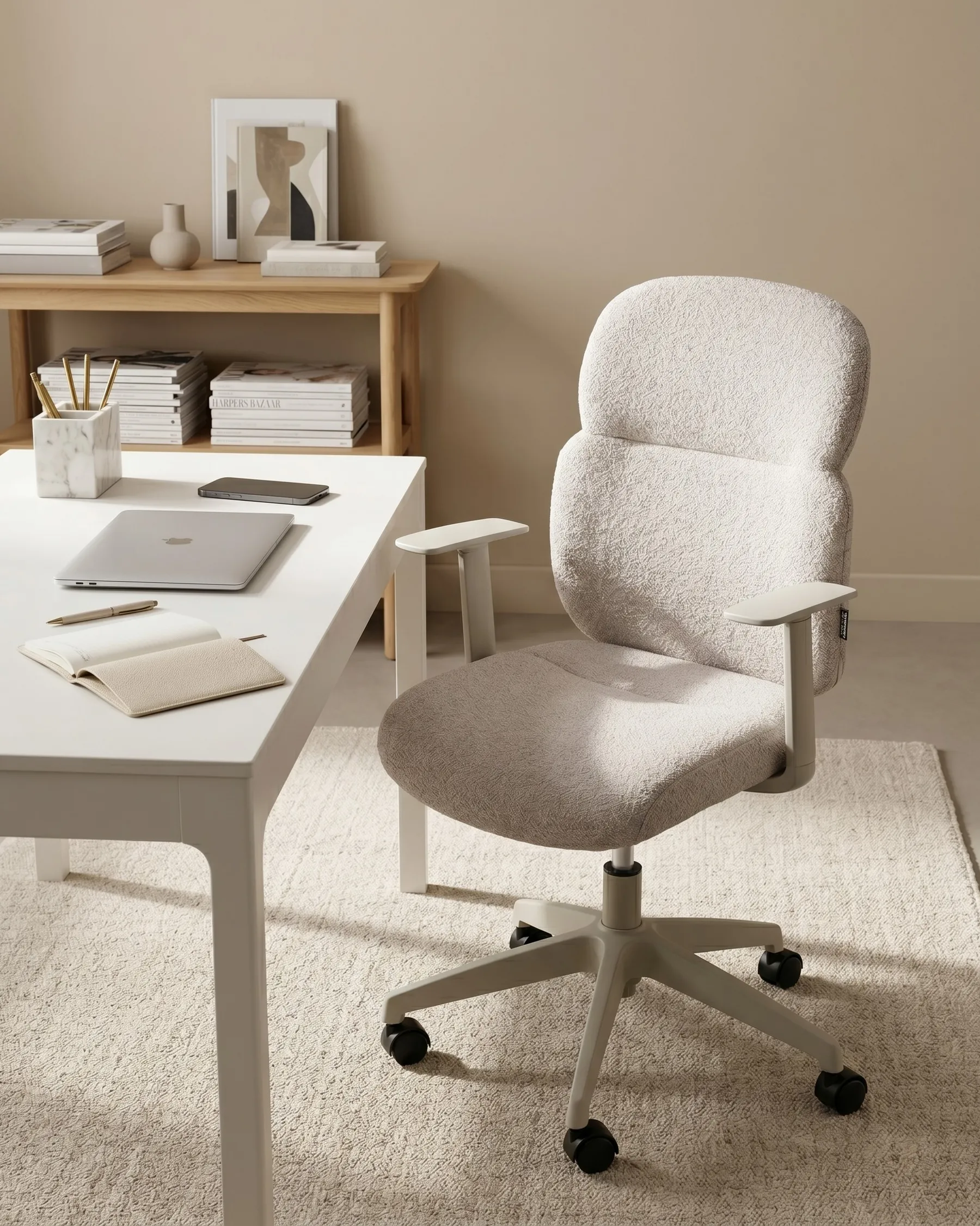 Sedia da ufficio LEXOR Tessuto Grigio chiaro_1048945