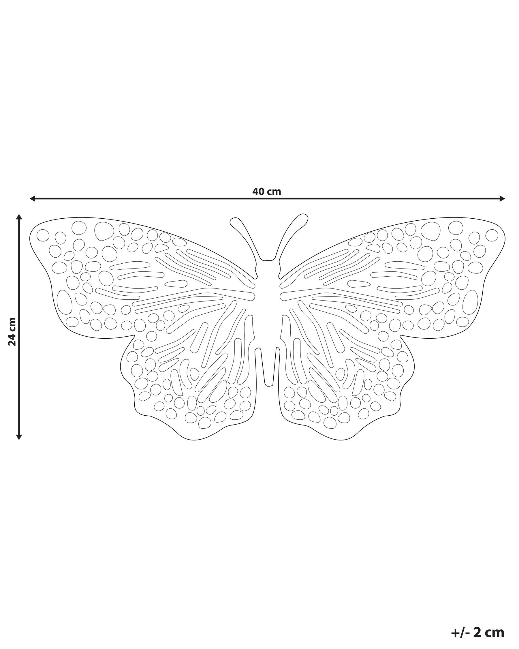 Figurka dekoracyjna Motyl MADIUN Metal Złoty_848984