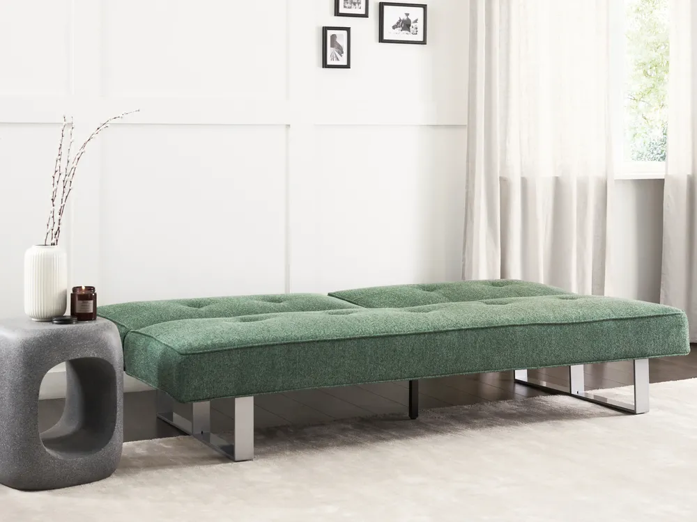 Divano letto 3 posti DUBLIN Tessuto Verde_923326