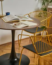 Dining Table BOCA Dark Brown 90 cm 90 cm_975376
