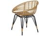 PE Rattan Bistro Set Natural with Black PELLARO_809770