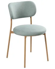 Set of 2 Dining Chairs CASEY Fabric Mint Green_1066933