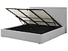 Ottoman Bed LORIENT Fabric Grey 180 x 200 cm (EU Super King)