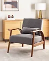 Armchair SKARA Faux Leather Dark Brown