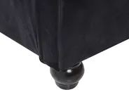 Bett mit Lattenrost Samtstoff AVALLON 140 x 200 cm Schwarz_743641