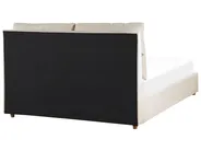 Bett mit Stauraum BATILLY Samtstoff Hellbeige 140 x 200 cm_830084