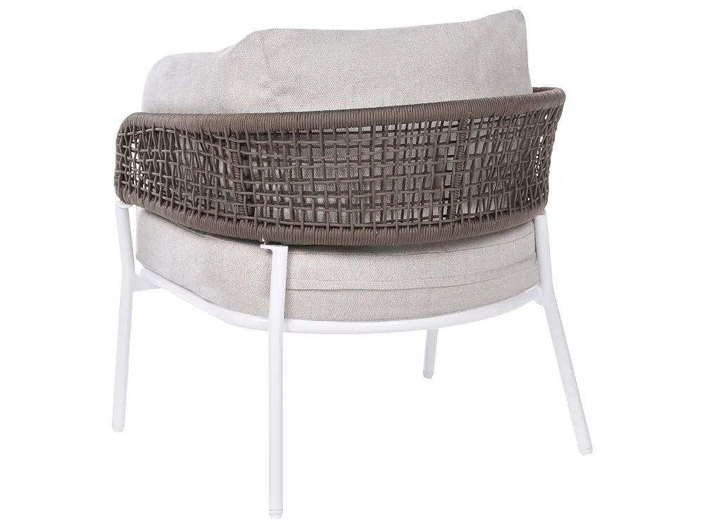 Garden Sofa Set 7 Seater ROBELLA with Tables Beige_1050702