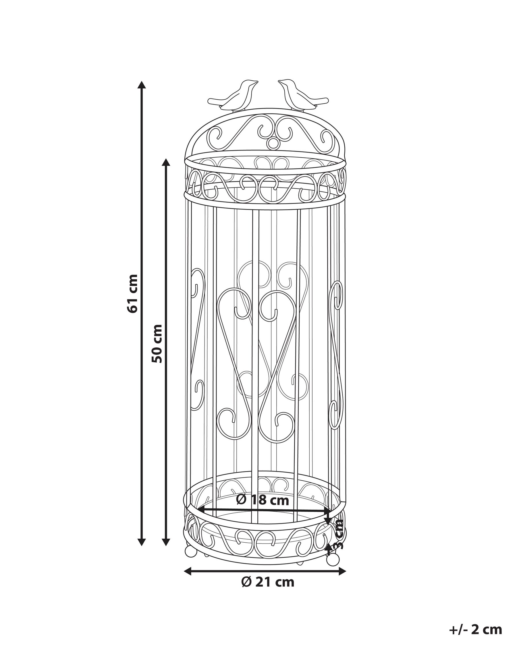 Metal Umbrella Stand Black AMBOISE_935841