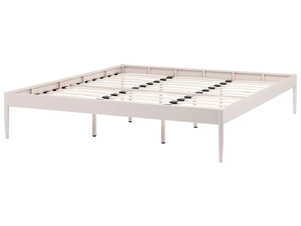 Bed Metal VAURS 180 x 200 cm (EU Super King) Light Beige_1165405