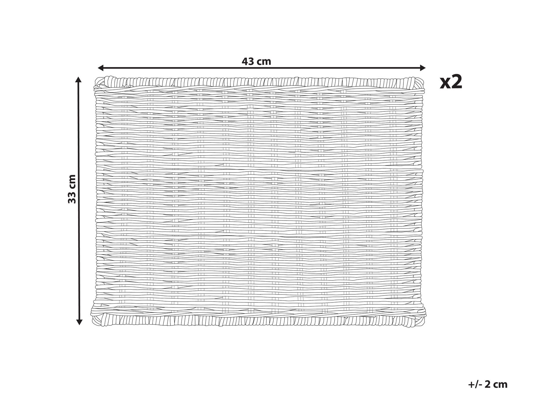 Set of 2 Rattan Placemats Light RUKBAN_885044 Set of 2 Rattan Placemats Light RUKBAN_885044