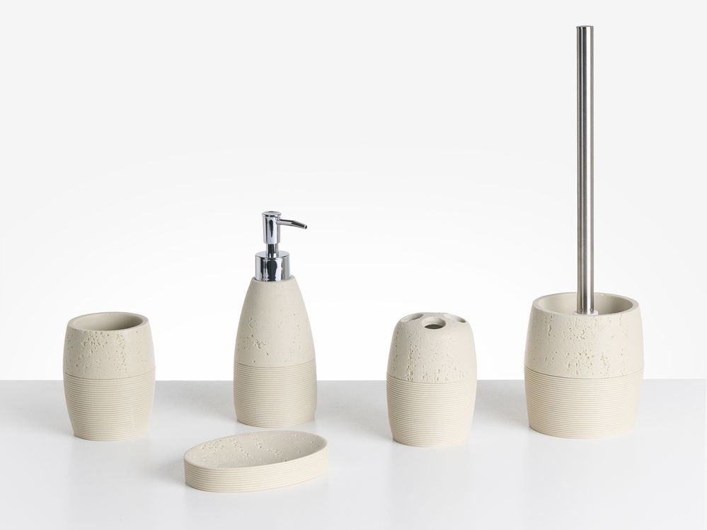 Set da 5 accessori per il bagno YARAPA Beige chiaro