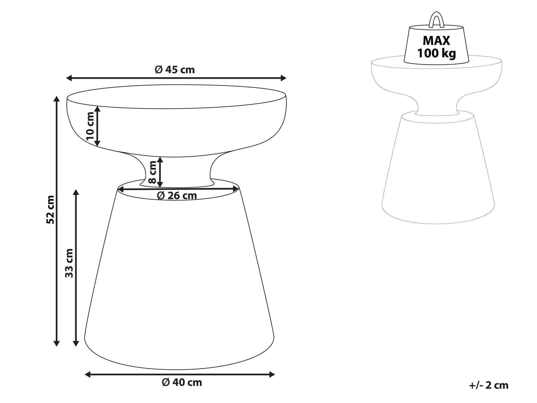 Accent Side Table Black MINCIO_918819