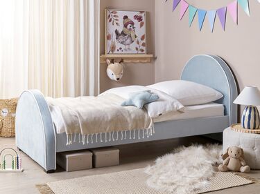 Velvet EU Single Size Bed Blue NOZAY