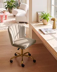 Desk Chair VALTICELLO Velvet Taupe_1163892