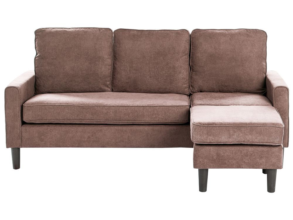 Sofa dla 3 osób AVESTA z otomaną Brązowy