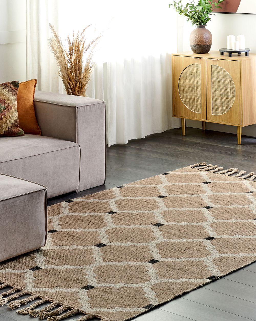 Tapis ORENCIK Beige 160 x 230 cm Jute