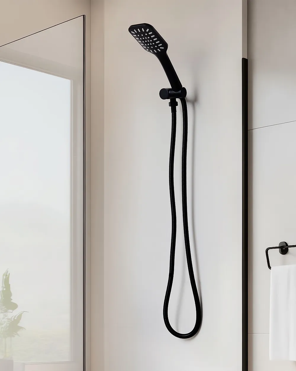 Shower Head and Hose Kit AMAJA Black_1187003