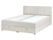 Divan Bed with Storage BARONET Fabric Off-White 160 x 200 cm (EU King Size)_1004501