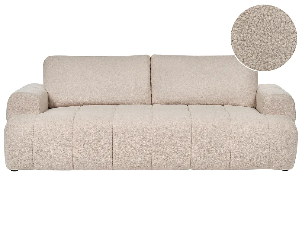 Sofa 3 Seater NARILLA Boucle Beige
