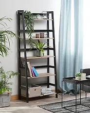 5 Tier Shelving Unit CROYDON 163 cm Black_1187276