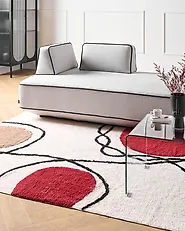 Tapis BOLAT Beige 160 x 230 cm Coton_1180185