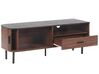 TV Stand Dark Wood with Black JOSE_810104