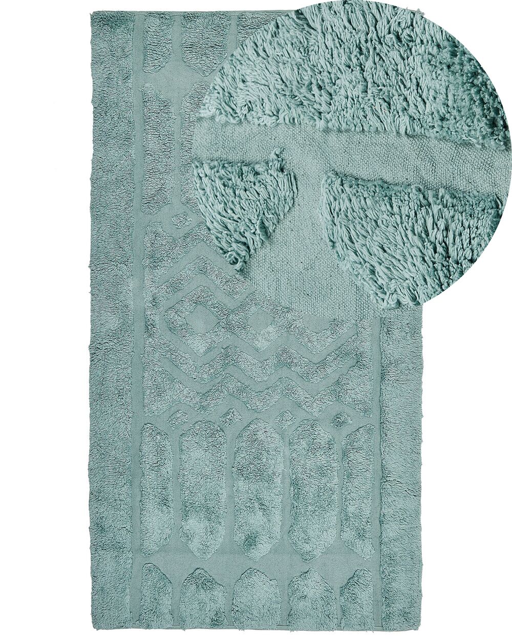 Rug SIRNAK Mint Green 80 x 150 cm Cotton