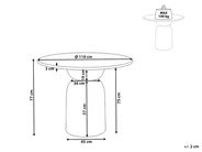 Dining Table MURTLE White 110 cm 110 cm Mango Wood_1047519