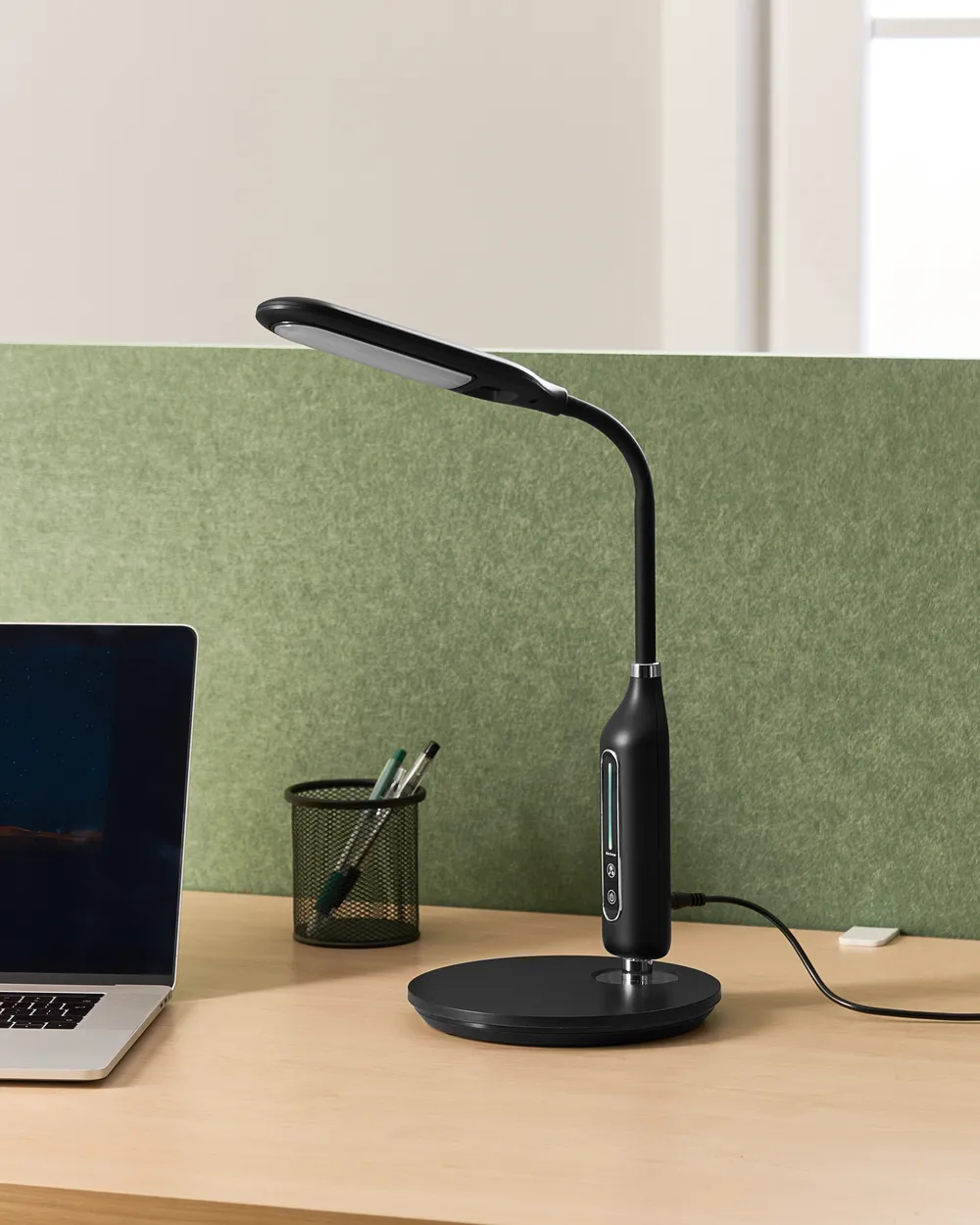 Lampada da scrivania a LED CYGNUS con dimmer Metallo Nero_1078028