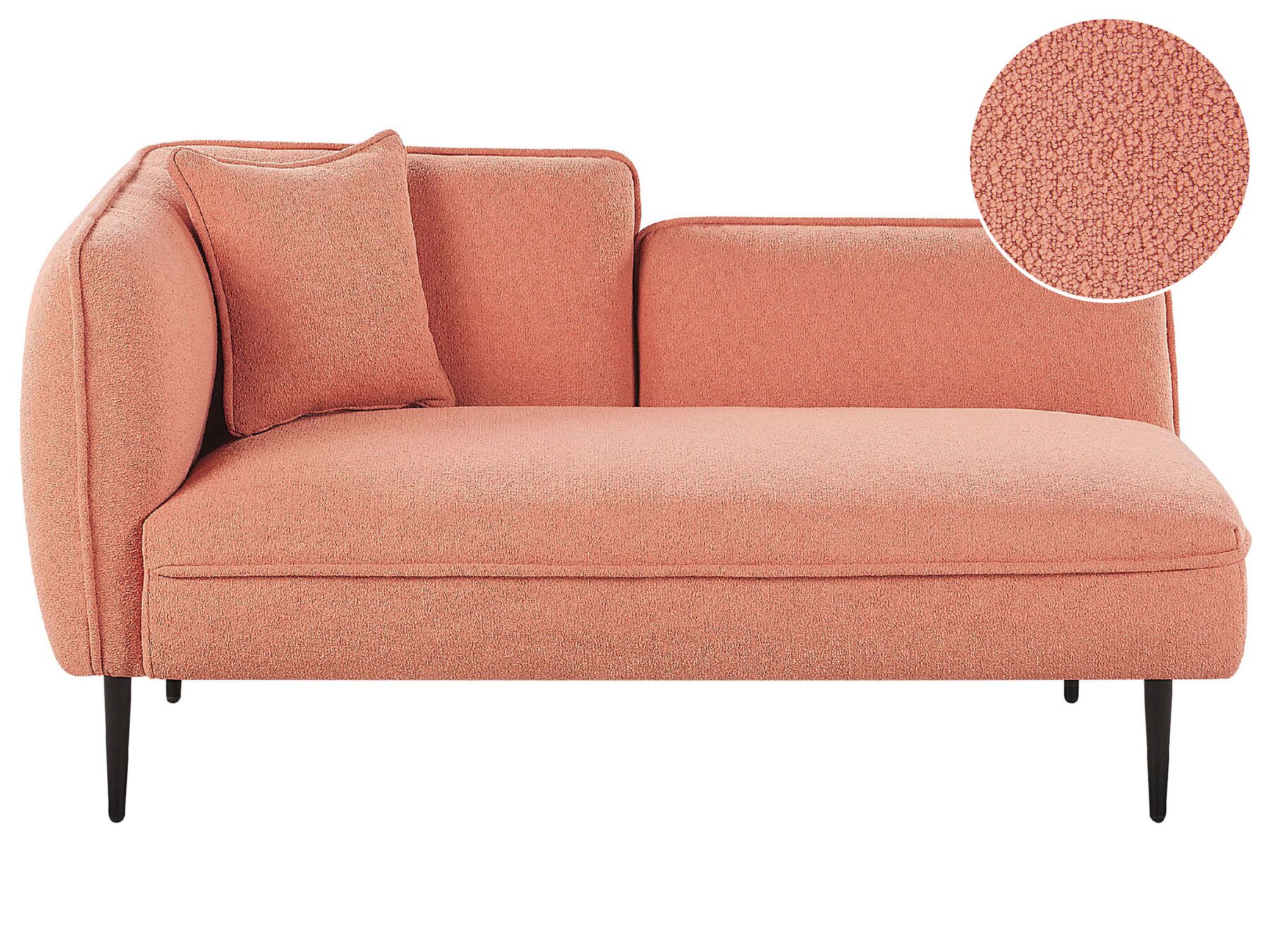 Chaise longue sinistra bouclé rosa pesca CHEVANNES_877192