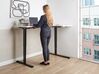 Electric Adjustable Right Corner Desk 160 x 59 cm Black and White DESTINES _927815