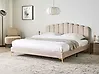 Pat cu lamele Catifea SAUVIAN 180 x 200 cm Bej