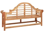 Garden Bench with Cushion MARLBORO 180 cm Acacia Wood Beige_1119115