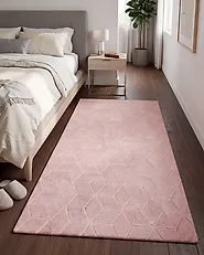 Tappeto in pelliccia sintetica THATTA Rosa 80 x 150 cm_1182926