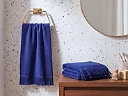 Komplet 2 ręczników ATIU Bawełna frotte Granatowy_1185075