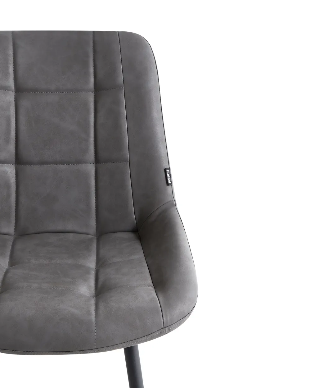 Set of 2 Dining Chairs MELROSE Faux Leather Grey_967199