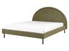 Čalouněná buklé postel 160 x 200 cm zelená MARGUT_900090