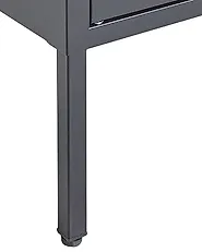 Witryna ze szklaną gablotą FOXTON 80 cm Metal Czarny_850357