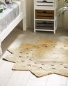Teppich Jute beige ⌀ 120 cm Kurzflor zweiseitig ARABAN_790974