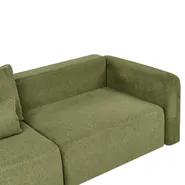 Sofa Bed 3 Seater VAXHOLM with Storage Fabric Green_1026820