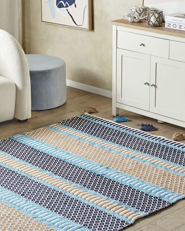 Cotton Rug 140 x 200 cm Multicolour MARMARA