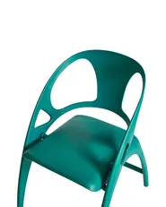 Set of 4 Garden Chairs NEMI Folding Teal_990629