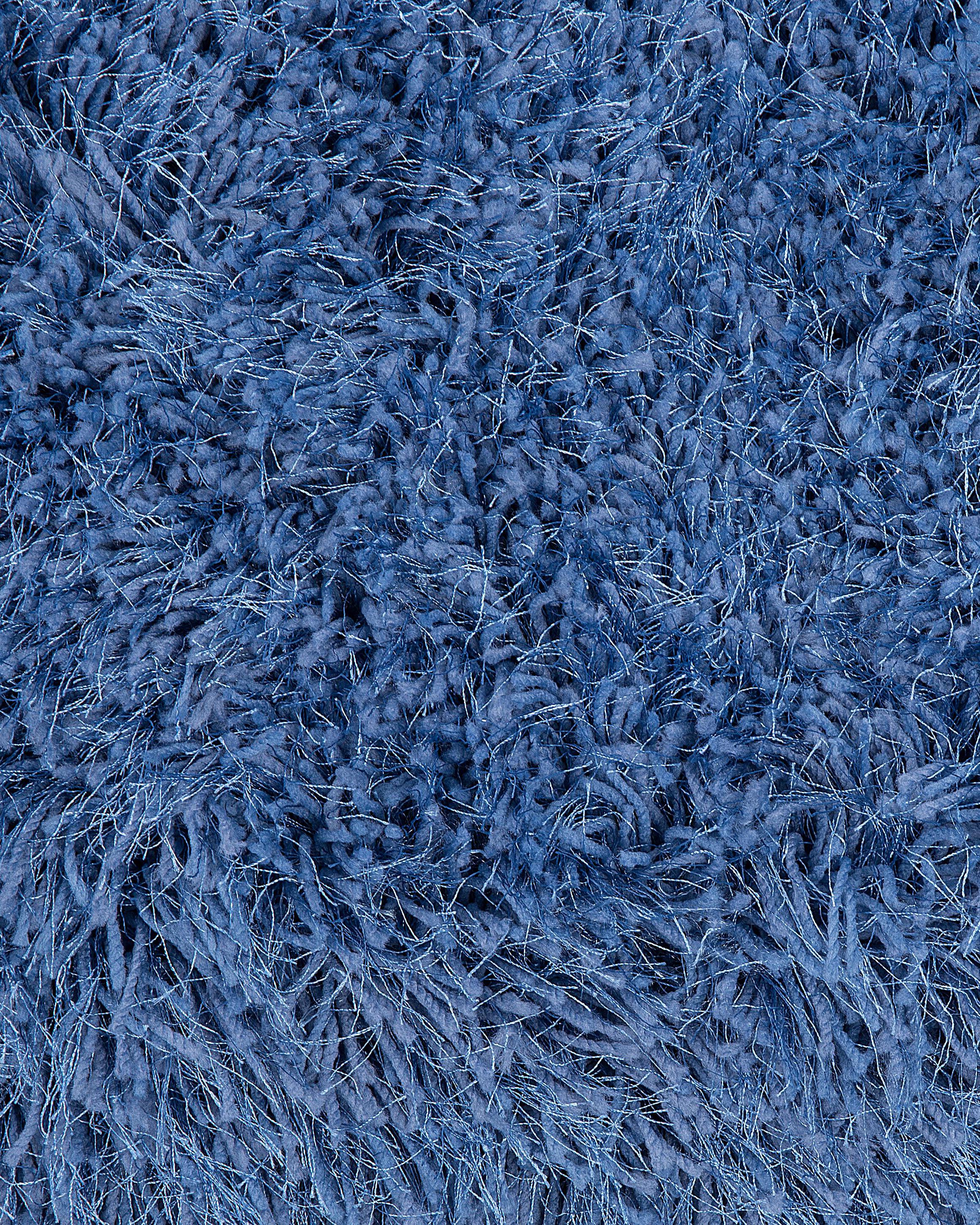 Shaggy Round Area Rug ⌀ 140 cm Blue CIDE_746891