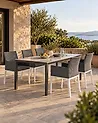 Conjunto de 6 sillas de jardín BACOLI Tela Gris oscuro