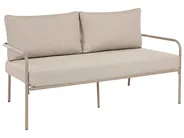 Garden Lounge Set with Table 4 Seater NESSO Metal Light Beige_1082954