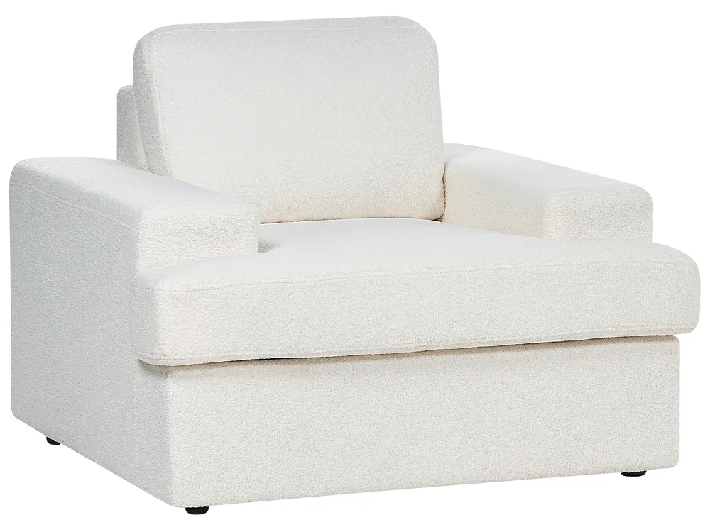 Set da salotto 4 posti ALLA Bouclé Bianco sporco_894020