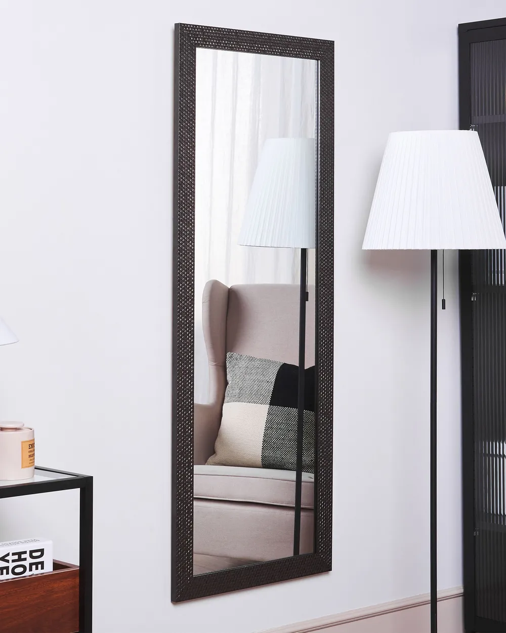 Lustro ścienne AJACCIO 50 cm 130 cm Srebrny