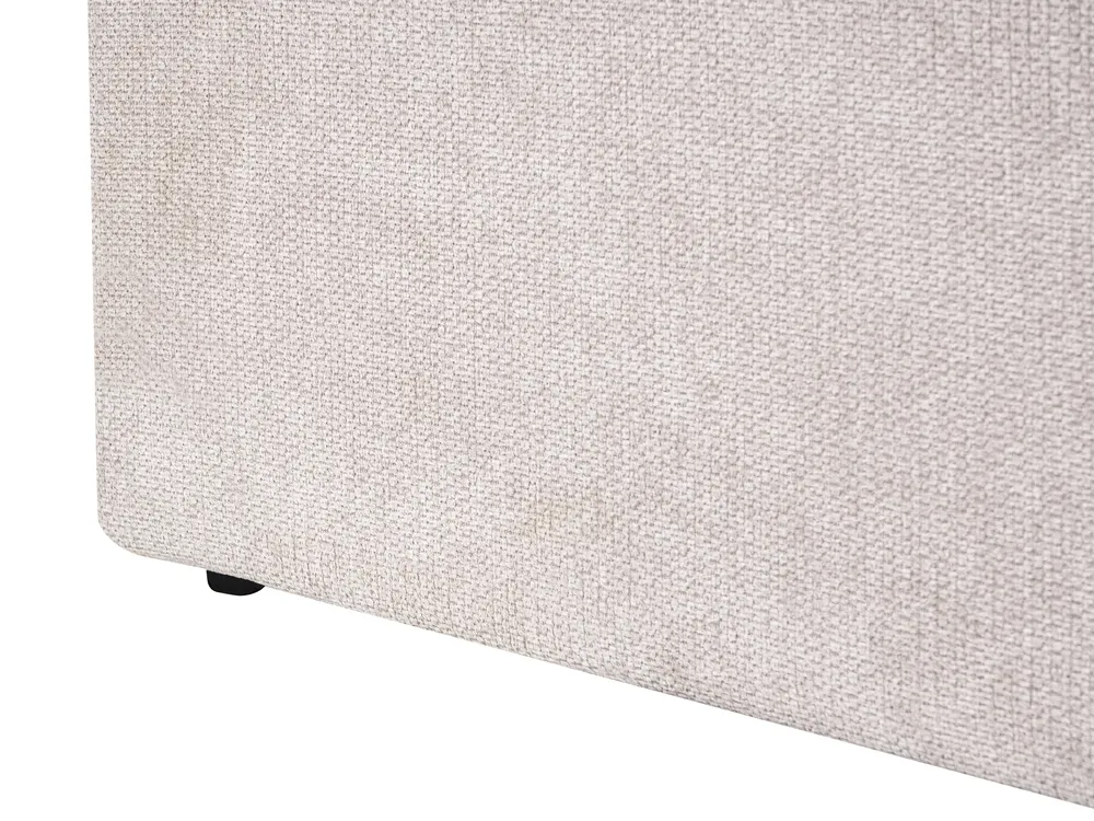 Ottoman Bed BASTON Fabric Light Beige 160 x 200 cm (EU King Size)_1055405