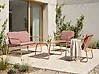 Ensemble de salon de jardin avec table 4 places CALASCIO Métal Marron